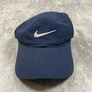 Nike Golf Hat Mens One Size Blue Swoosh Logo Running Tennis Gym Athletic Cap
